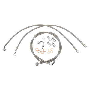  u[LC - 12C` - 14C` GCvnK[nho[ - XeXX`[ LA `bp[Y Brake Lines - 12 - 14 Ape Hanger Handlebars - Stainless Steel LA-8122B13 DRAG 17415091
