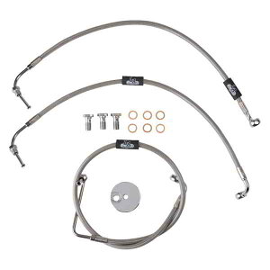  u[LC - 12C` - 14C` GCvnK[nho[ - XeXX`[ LA `bp[Y Brake Lines - 12 - 14 Ape Hanger Handlebars - Stainless Steel LA-8230B13 DRAG 17415100