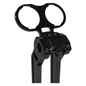  Q[W}Eg - fA - ubN - _Ci/X|[cX^[ LA `bp[Y Gauge Mount - Dual - Black - Dyna/Sportster LA-7397-02B DRAG 22010236