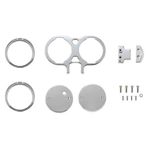  Q[W}Eg - fA - N[ - _Ci/X|[cX^[ LA `bp[Y Gauge Mount - Dual - Chrome - Dyna/Sportster LA-7397-02C DRAG 22010253