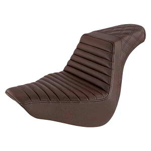 XebvAbvV[g - AeBXXeb`/tg^bN-N[ Th} Step-Up Seat - Front Tuck-n-Roll/Rear Lattice Stitch - Brown - Softail 818-27-176BR DRAG 08011247
