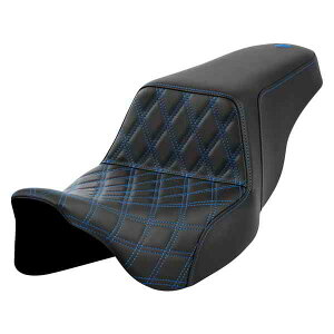  iqXeb`XebvAbvV[g Th} Step-Up Seat - Front Lattice Stitch - Blue Stitch - FLH/FLT '08-'23 808-07B-17201 DRAG 08011570