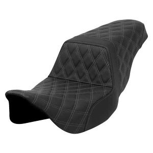 ��� �X�e�b�v�A�b�v�V�[�g - ���e�B�X�X�e�b�` - �O���[�X�e�b�` - FLH/FLT 08-23 �T�h���}�� Step-Up Seat - Lattice Stitch - Gray Stitch - FLH/FLT '08-'23 808-07B-17502 DRAG 08011584