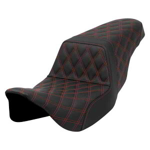 ��� �X�e�b�v�A�b�v�V�[�g - ���e�B�X�X�e�b�` - ���b�h�X�e�b�` - FLH/FLT 08-23 �T�h���}�� Step-Up Seat - Lattice Stitch - Red Stitch - FLH/FLT '08-'23 808-07B-17504 DRAG 08011586