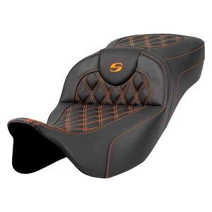  GNXefbh[` [h\t@? V[g Th} Extended Reach Roadsofa? Seat - Lattice Stitch - Orange Stitch - without Backrest - FL '08-'24 808-07B-18403 DRAG 08011591