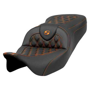  Roadsofa? iqXeb`V[g Th} Roadsofa? Seat - Lattice Stitch - Orange Stitch - without Backrest - FLH/FLT '08-'23 808-07B-18203 DRAG 08011597
