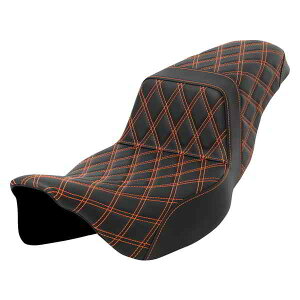 ��� �X�e�b�v�A�b�v�V�[�g - ���e�B�X�X�e�b�` - �I�����W�X�e�b�` - �G�N�X�e���f�b�h���[�` - FLH/FLT 08-23 �T�h���}�� Step-Up Seat - Lattice Stitch - Orange Stitch - Extended Reach - FLH/FLT '08-'23 808-07E-1750