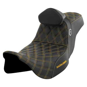  vV[Y SDC ptH[}X Obv V[g Th} Pro Series SDC Performance Seat - w/ Backrest - Gold Stitch - FLH/FLT '08-'25 SC80807GOLRT DRAG 08011663