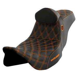  vV[Y SDC ptH[}X Obv V[g Th} Pro Series SDC Performance Seat - w/ Backrest - Orange Stitch - FLH/FLT '08-'25 SC80807ORART DRAG 08011664