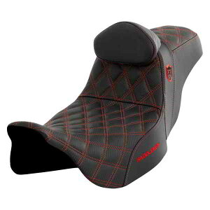  Th} Pro Series SDC Performance Seat - with Backrest - Red Stitch - FLH/FLT '08-'23 SC80807REDRT DRAG 08011665