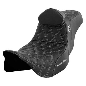  Th} Pro Series SDC Performance Seat - with Backrest - Silver Stitch - FLH/FLT '08-'23 SC80807SILRT DRAG 08011666