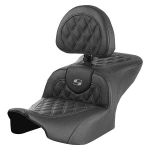 [h\t@? eBXXeb`V[g Th} RoadSofa? Seat - with Backrest - Lattice Stitch - Gray Stitch - FLTR/FLHX '23-'24 823-07-182B2 DRAG 08011720