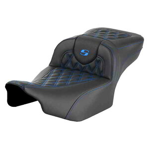  Roadsofa? GNXefbh[`V[g Th} Roadsofa? Extended Reach Seat - without Backrest - Lattice Stitch - Blue Stitch - FLTR/FLHX '23-'24 823-07-18401 DRAG 08011725