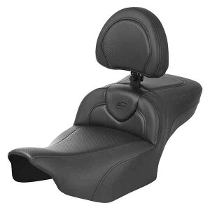  Roadsofa? GNXefbh[`V[g Th} Roadsofa? Extended Reach Seat - with Backrest - Carbon Fiber - FLTR/FLHX '23-'24 823-07-186B0 DRAG 08011740