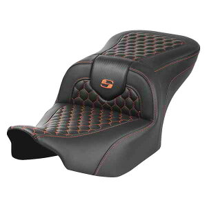  njJ[h\t@?V[g Th} Roadsofa? Seat - without Backrest - Honeycomb - Orange Stitch - FLTR/FLHX '23-'24 823-07-18903 DRAG 08011744