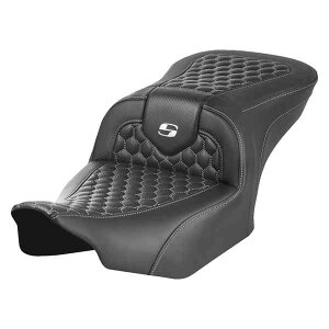  njJ[h\t@?V[g Th} Roadsofa? Seat - without Backrest - Honeycomb - White Stitch - FLTR/FLHX '23-'24 823-07-18906 DRAG 08011747