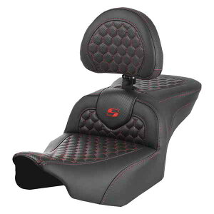  njJ[h\t@?V[g Th} Roadsofa? Seat - with Backrest - Honeycomb - Red Stitch - FLTR/FLHX '23-'24 823-07-189B4 DRAG 08011752