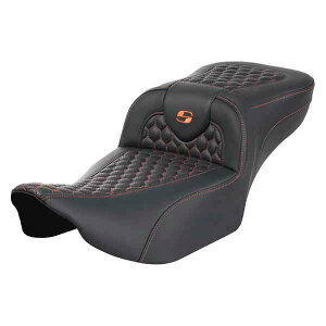  Roadsofa? GNXefbh[`V[g Th} Roadsofa? Extended Reach Seat - without Backrest - Honeycomb - Orange Stitch - FLTR/FLHX '23-'24 823-07-19003 DRAG 08011758