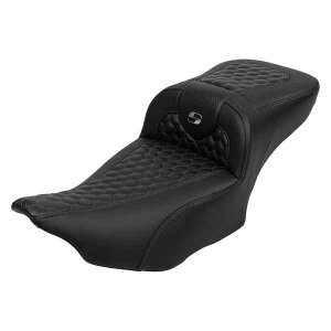  Roadsofa? GNXefbh[`V[g Th} Roadsofa? Extended Reach Seat - with Backrest - Honeycomb - Dark Gray Stitch - FLTR/FLHX '23-'24 823-07-190B2 DRAG 08011764