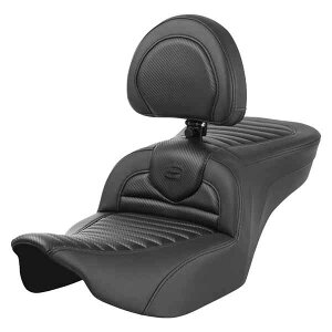  [h\t@? TRV[g Th} Roadsofa? Seat - with Backrest - Tuck-n-Roll - Carbon Fiber - FLTR/FLHX '23-'24 823-07-204B0 DRAG 08011774