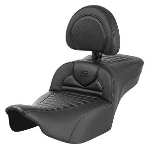  Roadsofa? GNXefbh[`V[g Th} Roadsofa? Extended Reach Seat - with Backrest - Tuck-n-Roll - Carbon Fiber - FLTR/FLHX '23-'24 823-07-205B0 DRAG 08011778