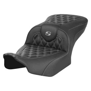  [h\t@? eBXXeb`V[g Th} RoadSofa? Seat - without Backrest - Carbon Fiber - Lattice Stitch - Gray Stitch - FLTR/FLHX '23-'24 823-07-20602 DRAG 08011781
