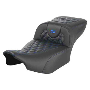  Roadsofa? GNXefbh[`V[g Th} Roadsofa? Extended Reach Seat - without Backrest - Lattice Stitch - Blue Stitch - FLTR/FLHX '23-'24 823-07-20701 DRAG 08011794