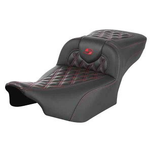 Roadsofa? GNXefbh[`V[g Th} Roadsofa? Extended Reach Seat - without Backrest - Lattice Stitch - Red Stitch - FLTR/FLHX '23-'24 823-07-20704 DRAG 08011797