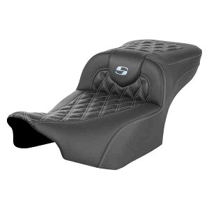  Roadsofa? GNXefbh[`V[g Th} Roadsofa? Extended Reach Seat - without Backrest - Lattice Stitch - Silver Stitch - FL/FX '23-'24 823-07-20705 DRAG 08011798