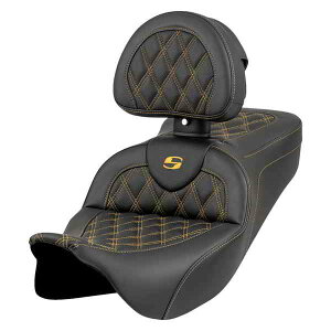  [h\t@?V[g Roadsofa? Seat - Lattice Stitch - Gold Stitch - w/ Backrest - FL '08-'23 808-07B-182B7 DRAG 08011986