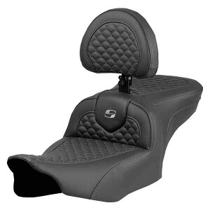  hSXP[Xeb` [h\t@?V[g Roadsofa? Seat - Dragon Scale Stitch - Gray Stitch - w/ Backrest - FLTR/FLHX '23-'24 823-07-208B2 DRAG 08012071