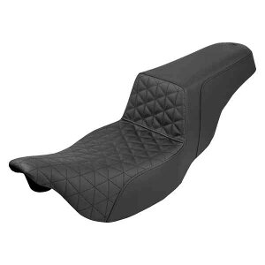 ��� �G�N�X�e���f�b�h���[�` �X�e�b�v�A�b�v�V�[�g - �g���C�O���b�p�[ - �u���b�N - FLH/FLT 08-24 �T�h���}�� Extended Reach Step-Up Seat - Tri-Gripper - Black - FLH/FLT '08-'24 808-07B-180 DRAG 08012107