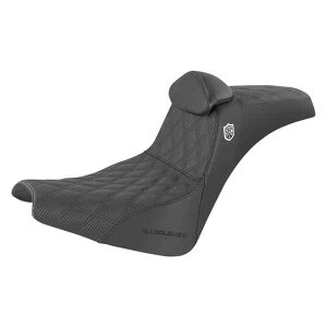  vV[YSDCptH[}XObvV[g Th} Pro Series SDC Performance Seat - w/ Backrest - Lattice Stitch/Lumbar Gripper - FX/FL '18-'24 SC81830DBRT DRAG 08021434