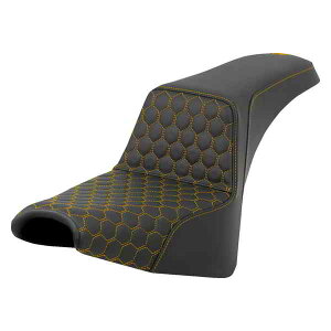  Th} Step-Up Seat - Honeycomb - Gold Stitching - FXBB/FXST '18-'24 A818-30-177GOL DRAG 08021580
