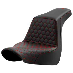 ��� �X�e�b�v�A�b�v�V�[�g - �n�j�J�� - ���b�h�X�e�b�` - FL/FX 18-24 �T�h���}�� Step-Up Seat - Honeycomb - Red Stitching - FL/FX '18-'24 818-29-17704 DRAG 08021581
