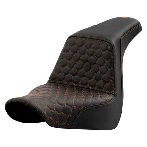  njJXebvAbvV[g Th} Step-Up Seat - Honeycomb - Orange Stitching - FL/FX '18-'24 818-29-17703 DRAG 08021583