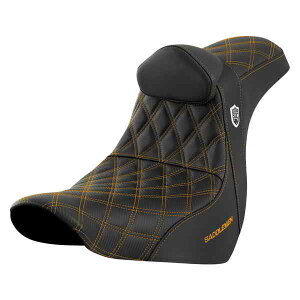  Th} Pro Series SDC Performance Seat - with Backrest - Gold Stitch - FL/FX '18-'23 SC81829GOLRT DRAG 08021598