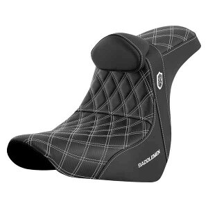  vV[Y SDC ptH[}X Obv V[g Th} Pro Series SDC Performance Seat - w/ Backrest - White Stitch - FL/FX '18-'23 SC81829WHIRT DRAG 08021602