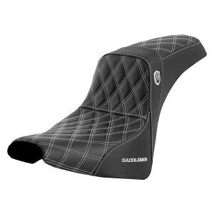  Th} Pro Series SDC Performance Seat - without Backrest - White Stitch - FXBB/FXST '18-'23 SC81830WHI DRAG 08021608