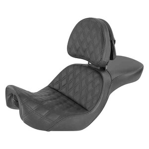  GNXv[[V[g Th} Explorer Seat - With Backrest - Lattice Stitched - Black - FXD 806-04-030LS DRAG 08030609