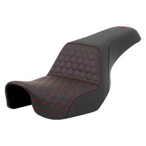  njJXebvAbvV[g Th} Step-Up Seat - Honeycomb - Red Stitching - Dyna '06-'17 806-04-17704 DRAG 08030717
