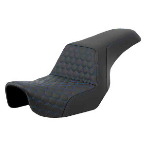  Th} Step-Up Seat - Honeycomb - Blue Stitching - Dyna '06-'17 A806-04-177BLU DRAG 08030718