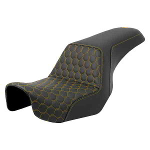  njJXebvAbvV[g Th} Step-Up Seat - Honeycomb - Gold Stitching - Dyna '06-'17 806-04-17707 DRAG 08030720