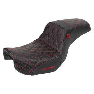 取寄せ サドルマン Pro Series SDC Performance Seat - Carbon Fiber/Lumbar Gripper - Red Stitch - Dyna '06-'17 SC80604RED DRAG 08030728