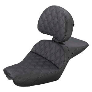  GNXv[[V[g Th} Explorer Seat - With Backrest - Lattice Stitched - Black - XL '04-'20 807-03-030LS DRAG 08040723