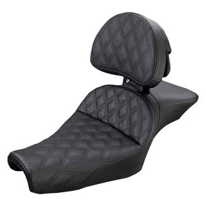  GNXv[[V[g Th} Explorer Seat - With Backrest - Lattice Stitched - Black - XL '04-'22 807-11-030LS DRAG 08040724