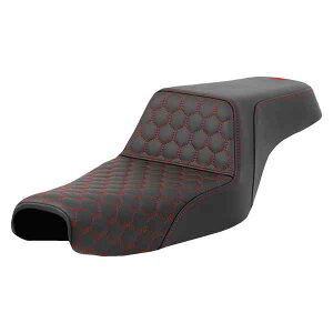  njJXebvAbvV[g Th} Step-Up Seat - Honeycomb - Red Stitching - 3.3 Gal Tank - Sportster '04-'22 807-11-17704 DRAG 08040806