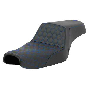  njJXebvAbvV[g Th} Step-Up Seat - Honeycomb - Blue Stitching - 3.3 Gal Tank - Sportster '04-'22 807-11-17701 DRAG 08040807
