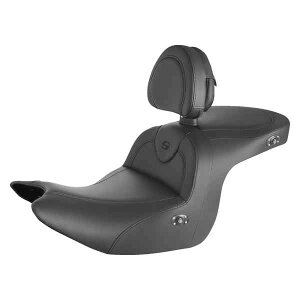 ��� ���M���ꂽRoadsofa?�V�[�g �T�h���}�� RoadSofa? Seat - with Backrest - Black w/ Black Stitching - Heated - GL1800 '18-'24 H18-07-187BRHCT DRAG 08102344