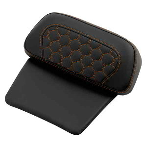  njJ`bvhcA[pbNpbh Th} Chopped Tour Pak Pad - Honeycomb - Orange Stitching - FLH/FLT '14-'24 814-07C-HC-ORA DRAG 08220600